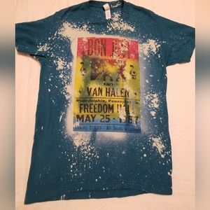 Bon Jovi - Van Halen 1987 Concert T-Shirt Tie Dye Size M Unisex